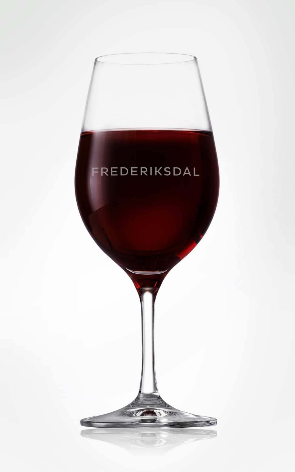 Riedel crystal glass with Frederiksdal logo